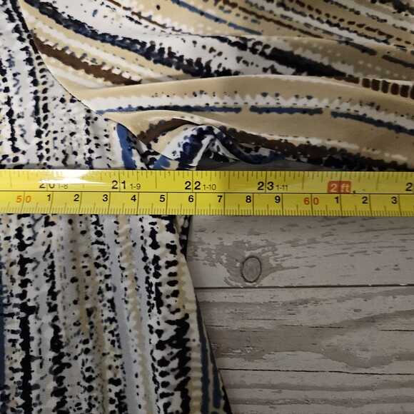 Ava & Grace Blue & Tan Multi-Colored Blouse Size- 1X - Picture 5 of 5